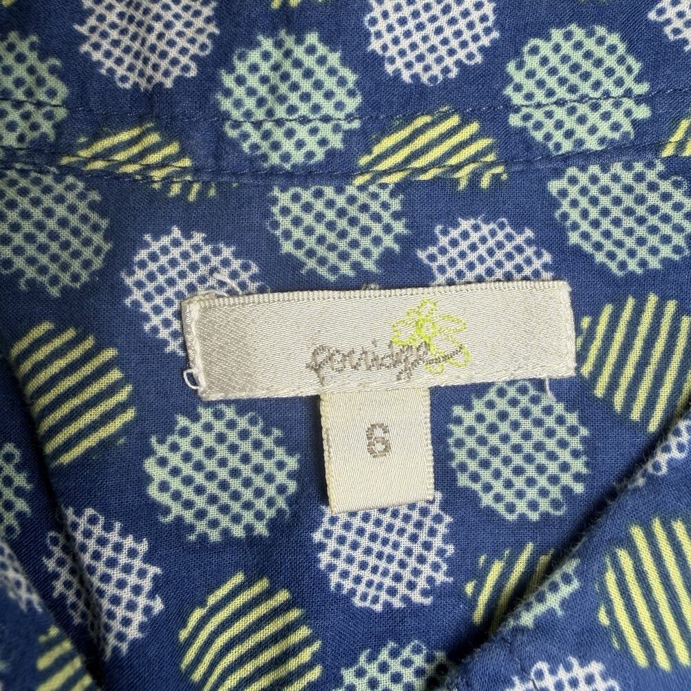 Anthropologie Porridge Polka Dot Sleeveless 100% Cotton Shirt Woman’s Size 6 - Picture 2 of 5